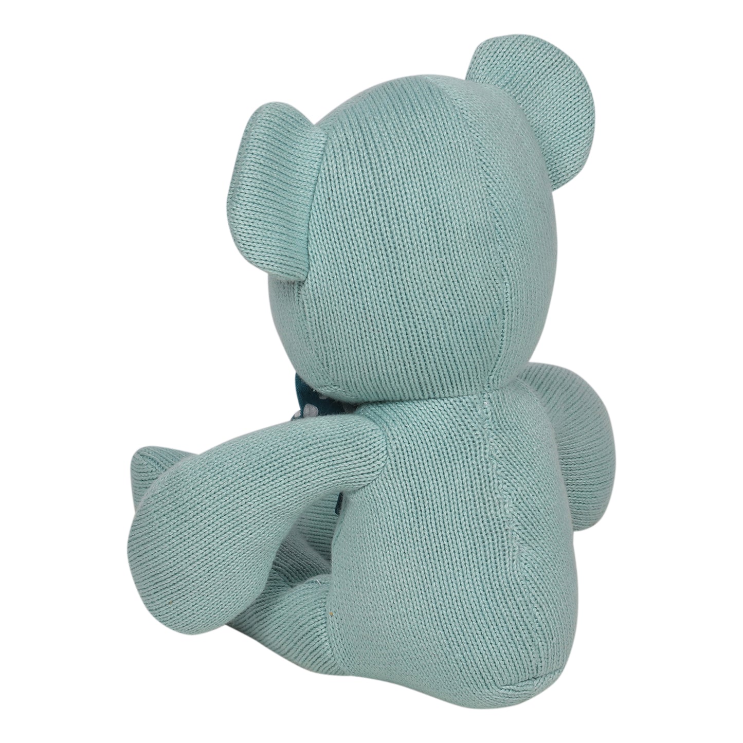 Aqua Bear Cotton Knitted Soft Toy